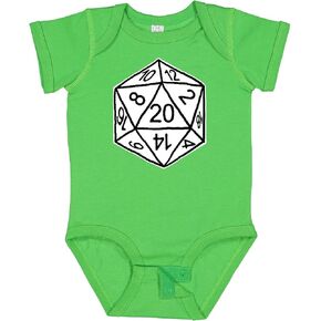 inktastic 20 Sided White Dice Baby Bodysuit - Gus Fink Studios
