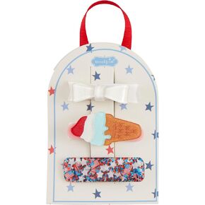Mud Pie Children's Bow Fourth Hair Clips