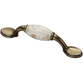 Cupboard Handles,Aluminum Alloy Kitchen Cabinet Door Handle,Marble Lines Ceramic Cabinet Handles Zinc Alloy Drawer knobs Wardrobe Door Handles Bronze Furniture Handle,(1201 110 Gourd)