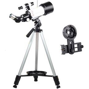 Telescope for Kids Beginners Adults, 70mm Aperture 400mm Telescope for Astronomy BAK4 Prism FMC Lens Astronomical Refractor Telescope with Smartphone Mount and Tripod to Observe Moon