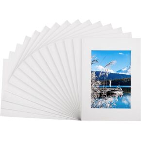 15 حزمة 5 × 7 حصيرة صور بيضاء للإطارات Mattes for 4x6 صور إطار صورة حصيرة Core Bevel Pre-Cut Poard Show Profer for Prints ، Displows Artworks