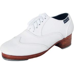 Miller & Ben Tap Shoes; Triple Threat; All White Professional Tap Shoes