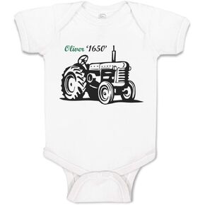 Cute Rascals Custom Baby Bodysuit Oliver Tractors Funny Humor Boy & Girl Baby Clothes Funny Cotton