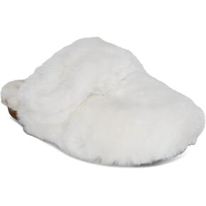 Aetrex Misty Orthopedic Fluffy Slippers - Womens Adjustable Crossed Straps Arch Support Memory Foam Slippers for Women
