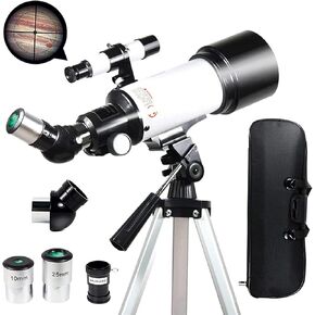 70mm/400mm Portable Astronomical Refractor Telescope for Kids & Adults with Carry Bag