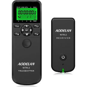Aodelan Wireless Timer Remote Shutter Release for Nikon Z9, Z6, Z7, Coolpix P1000,D750,D850,D810,D700, Intervalometer Replaces Nikon MC-DC2, MC-30, MC-36A, Timer Remote Controller.