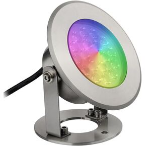 LGIDTECH UW03 LORA 9W RGB+CCT LED LED تحت الماء AC12V/DC12-24V ، تغيير الألوان ودرجة الحرارة القابلة للتعديل ، التحكم في تطبيق الهاتف الذكي عبر بوابة (مستبعد)