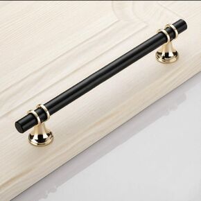 Cupboard Handles,Aluminum Alloy Kitchen Cabinet Door Handle,Zinc Alloy Black Gold Door Handles Kitchen Cabinet Handles Solid Drawer Knobs Furniture Handle Hardware Furniture,(Black knob)