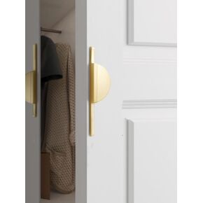 Cupboard Handles,Aluminum Alloy Kitchen Cabinet Door Handle,1pcs Dressers Gold Round Cabinet Door Brass Handles Drawer Pull Knob 288mm Kitchen Closet Cupboard Furniture Handles Hardware,(Dark Grey L x