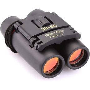 Telescope High Power Binoculars 30X60 Folding Compact Zoom Binoculars Low Light Outdoor Telescope High Definition 1000M Long Range Binoculars Blue,Red for Indoor/Outdoor