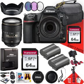 كاميرا Nikon D850 DSLR مع AF-S 24-120mm F/4G ED VR Lens + 2PC 64GB MEMORY + EXTRA BATTERN + FILLETS + Spider Tubod + More (29PC BUNDLE) (تم تجديده)