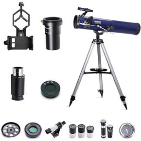 76mm Reflector Astronomical Telescope for Children, Beginner's OutsideReflector Kids Educational Monoscope AdultsSpotting Scope Xmas Gift, Black C