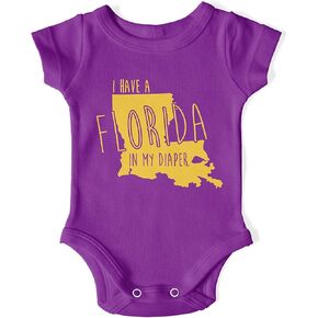 In My Diaper I Have A Florida - Louisiana Rival Sports Fans Baby One Piece