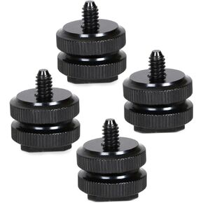 4pcs Hot Shoe Mount Adapter Tripod Screw for Cameras and Camcorders Anodized Easy Installation Compatible Flash Units and Accessories