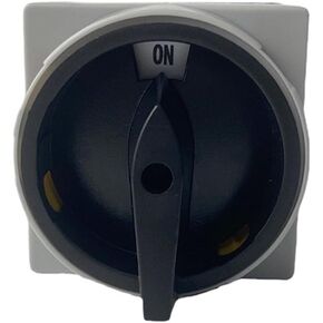690V 20A Padlock Rotary Cam Switch with Big Plate Off-ON 2 Position 4 Poles 8 Terminals Main Selector Emergency Stop LW26-20/2GS(Grey Panel)