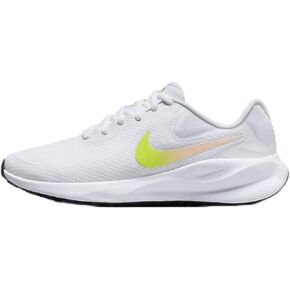 Nike Revolution 7 Women's Road Running Shoes (FB2208-103, White/Crimson Tint/Dark Raisin/Cyber) Size 9.5
