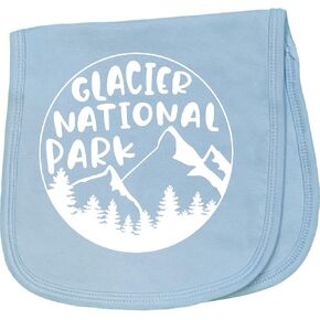 inktastic Glacier National Park Montana Mountains Baby Burp Cloth Pink 3c4ad