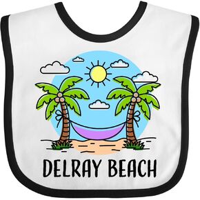 inktastic Summer Vacation in Delray Beach Baby Bib