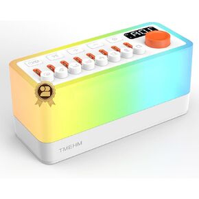 White Noise Sleep Sound Machine with 8 Nature Sounds, Portable Bluetooth Speaker, 12 Colors Night Lights, Sleep Timer & Breathing Exercises, for Babies, Kids, and Adults (S660pro Gen 2, L)