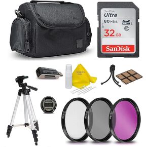 32GB SD Memory Accessory Kit for Canon EOS Rebel T7i T7 T6i T6S T6 T5i T5 T3i SL2 SL1 EOS 80D 77D 70D 60D EOS 9000D 8000D 800D 760D 750D 700D 650D 1300D 1200D 5D Mark III 5D Mark ii 6D 7D Mark ii