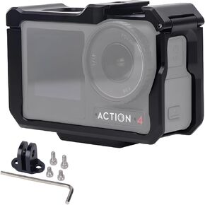 Protective Cage for DJI Osmo Action 5 Pro Action 4 Action + 50-in-1 Action Camera Accessory Kit,