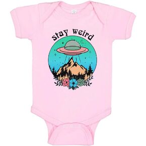 Stay Weird Alien UFO Baby Infant Bodysuit
