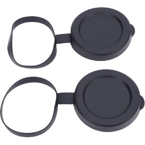 2Pcs Rubber Objective Lens Caps with Snug Fit, Protects 61 to 64mm Lenses from Dust, Rain, Scratches, for Binoculars, Monoculars, Telescopes, made of Rubber