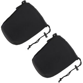 2PCS Camera Lens Lens Bagous Neoprene Carmsring Bage لحجم تخزين الكاميرا بقطر 11 سم 9 سم قطره