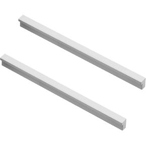 T Bar Handle,Kitchen Door Handles,Silver Steel Bar Pulls,Aluminum Alloy 2 Pcs L Kitchen Door Handles Modern Wardrobe Handles White Bedroom Door Handles for Drawers,Closets(Hole distance:128mm)