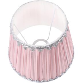 IMIKEYA Elegant Mauve Velvet Lampshade Tassel Decor for Home Soft Light Cover for Bedroom Living Room