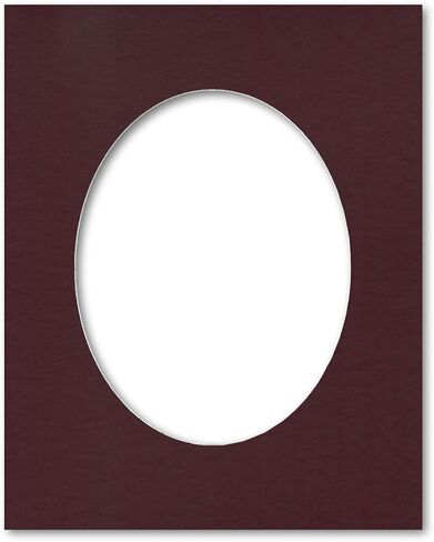 16x20 Matting for 11x14 Oval Photograph or Artwork 4-Ply Bevel Cut Acid Free Matboard for Picture framing (Maroon Burgundy) in Saudi Arabia