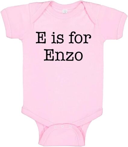 E is for Enzo Baby Infant Bodysuit in Saudi Arabia
