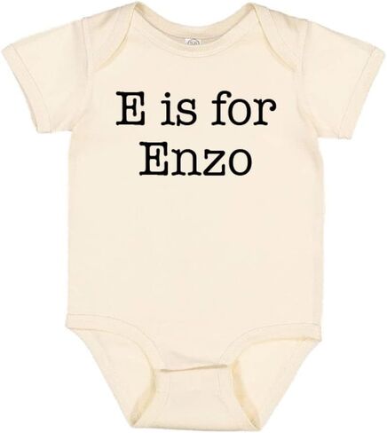 E is for Enzo Baby Infant Bodysuit in Saudi Arabia