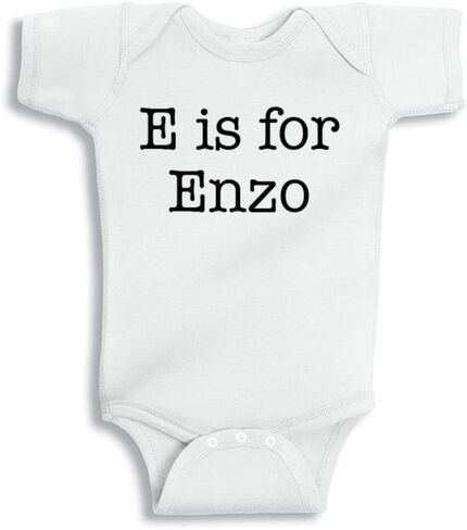 E is for Enzo Baby Infant Bodysuit in Saudi Arabia