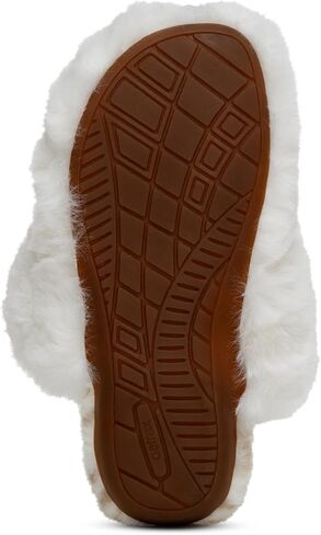 Aetrex Misty Orthopedic Fluffy Slippers - Womens Slippers Adjustable Crossed Straps Arch Support Memory Foam Fluffy Slippers for Women in Saudi Arabia