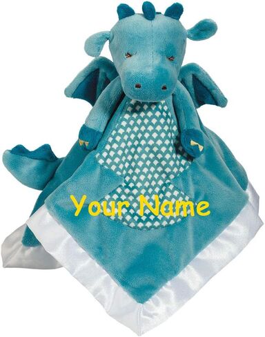 Personalized Little Blue Dragon Lil Snuggler Plush Blanket with Custom Name in Saudi Arabia