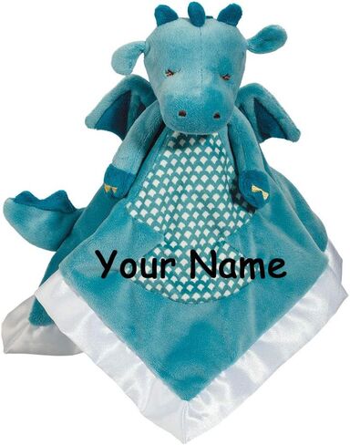 Personalized Little Blue Dragon Lil Snuggler Plush Blanket with Custom Name in Saudi Arabia