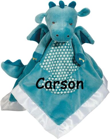 Personalized Little Blue Dragon Lil Snuggler Plush Blanket with Custom Name in Saudi Arabia