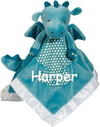 Personalized Little Blue Dragon Lil Snuggler Plush Blanket with Custom Name in Saudi Arabia