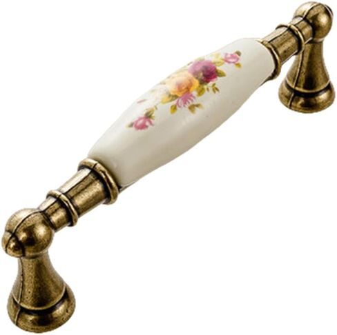 Cupboard Handles,Aluminum Alloy Kitchen Cabinet Door Handle,Ceramic Handle Bronze Cabinet Pull Knob Wardrobe Closet Cupboard for Furniture Hardware Accessories Door Handles,(3022 96mm) in Saudi Arabia