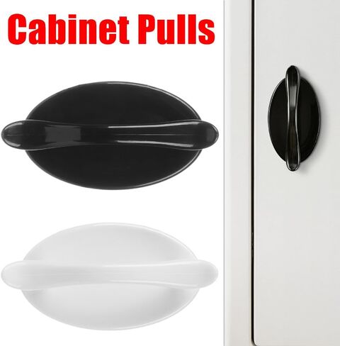 Cupboard Handles,Aluminum Alloy Kitchen Cabinet Door Handle,Self-Adhesive Wardrobe Pulls Handle Paste Door Handles Window Cabinet Drawer Knob Furniture Hardware,(1PCS White) in Saudi Arabia