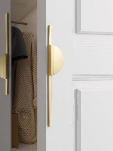 Cupboard Handles,Aluminum Alloy Kitchen Cabinet Door Handle,1pcs Dressers Gold Round Cabinet Door Brass Handles Drawer Pull Knob 288mm Kitchen Closet Cupboard Furniture Handles Hardware,(Dark Grey L x in Saudi Arabia