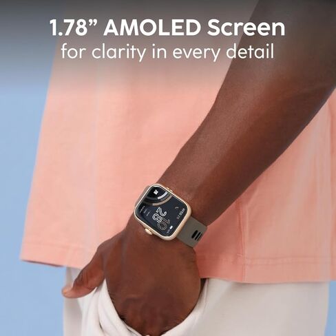 Cubitt Viva Pro Smartwatch/Fitness Tracker with 1.78" Touch AMOLED Screen, Bluetooth Calling, Built in GPS, 60+ Sports, Blood Oxygen, Heart Rate, Stress and Sleep Monitor, Waterproof, Step Counter in Kuwait