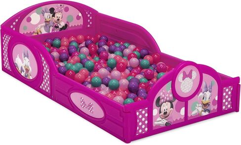 Delta Children Disney Minnie Mouse Plastic Sleep and Play Toddler Bed with Attached Guardrails in Saudi Arabia