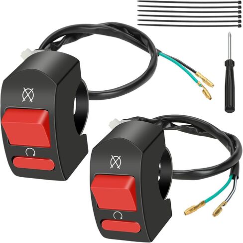 YOXUFA Mini Bike Kill Switch 7/8 On Off Dirt Bike Kill Switch for Predator 212cc 196cc 97cc Coleman CT100U CT200U BT200X Baja Warrior MB200 DB30 Motovox CRF50 XR50 TaoTao Coolster Apollo Motorcycle in Saudi Arabia