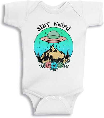Stay Weird Alien UFO Baby Infant Bodysuit in Saudi Arabia