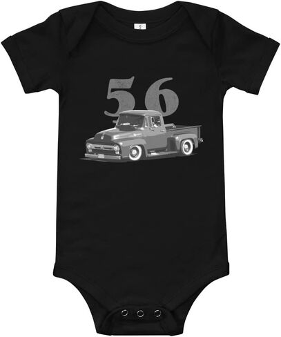 1956 F100 Antique Pickup Truck baby onesie short sleeve one piece in Saudi Arabia
