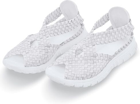Collections Etc Easy Slip-On Stylish Stretch-Weave Cushioned Sandals in Saudi Arabia