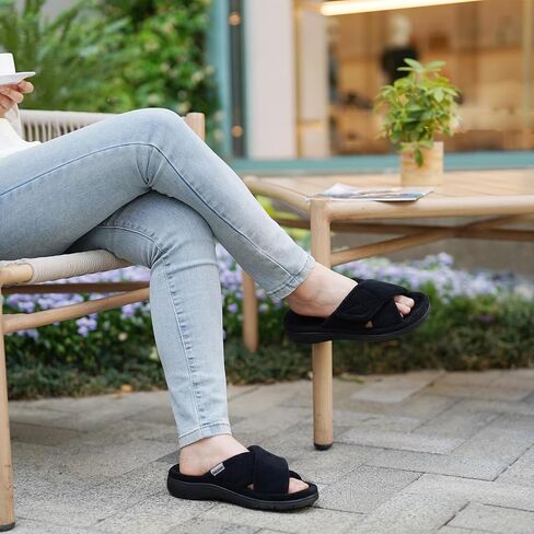 Women's Open-toe Slippers with Arch Support and Adjustable Strap, Summer House Shoes for Women Indoor/Outdoor in Saudi Arabia