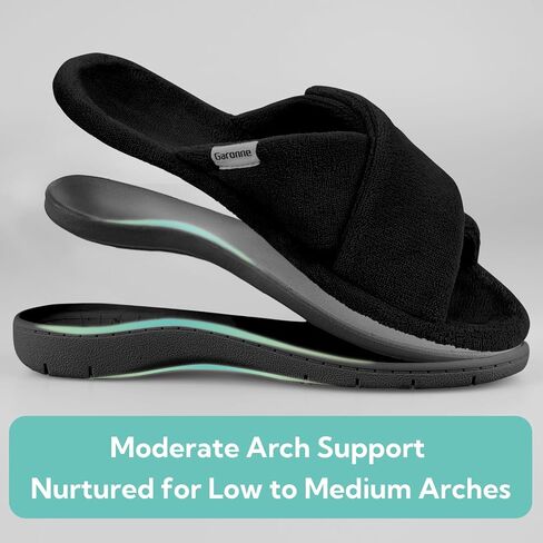 Women's Open-toe Slippers with Arch Support and Adjustable Strap, Summer House Shoes for Women Indoor/Outdoor in Saudi Arabia